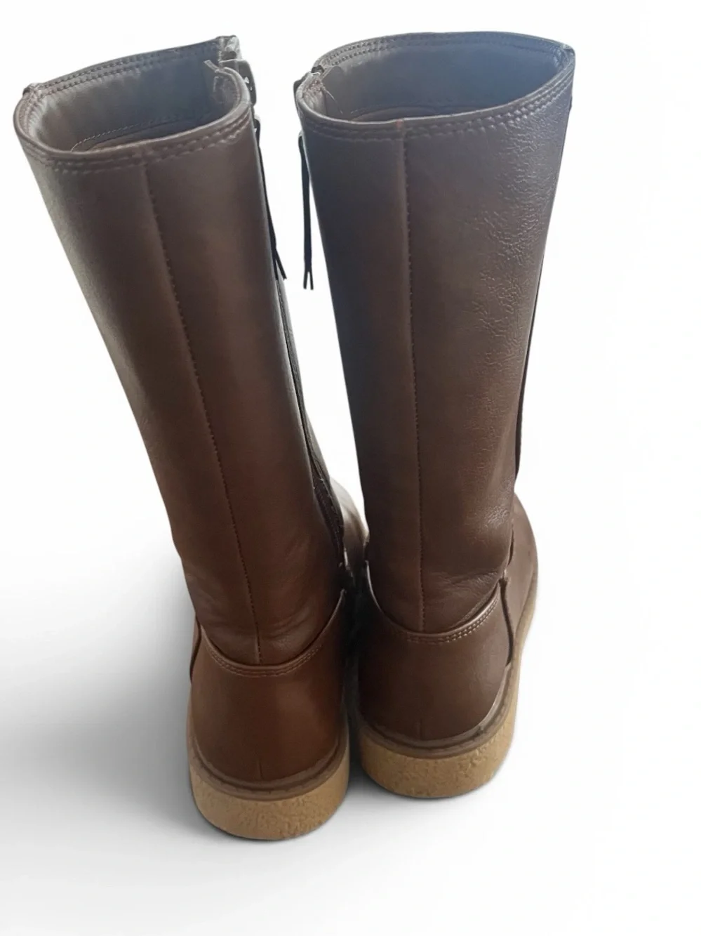 Cat & Jack Brown Girls Tall Zip Boots